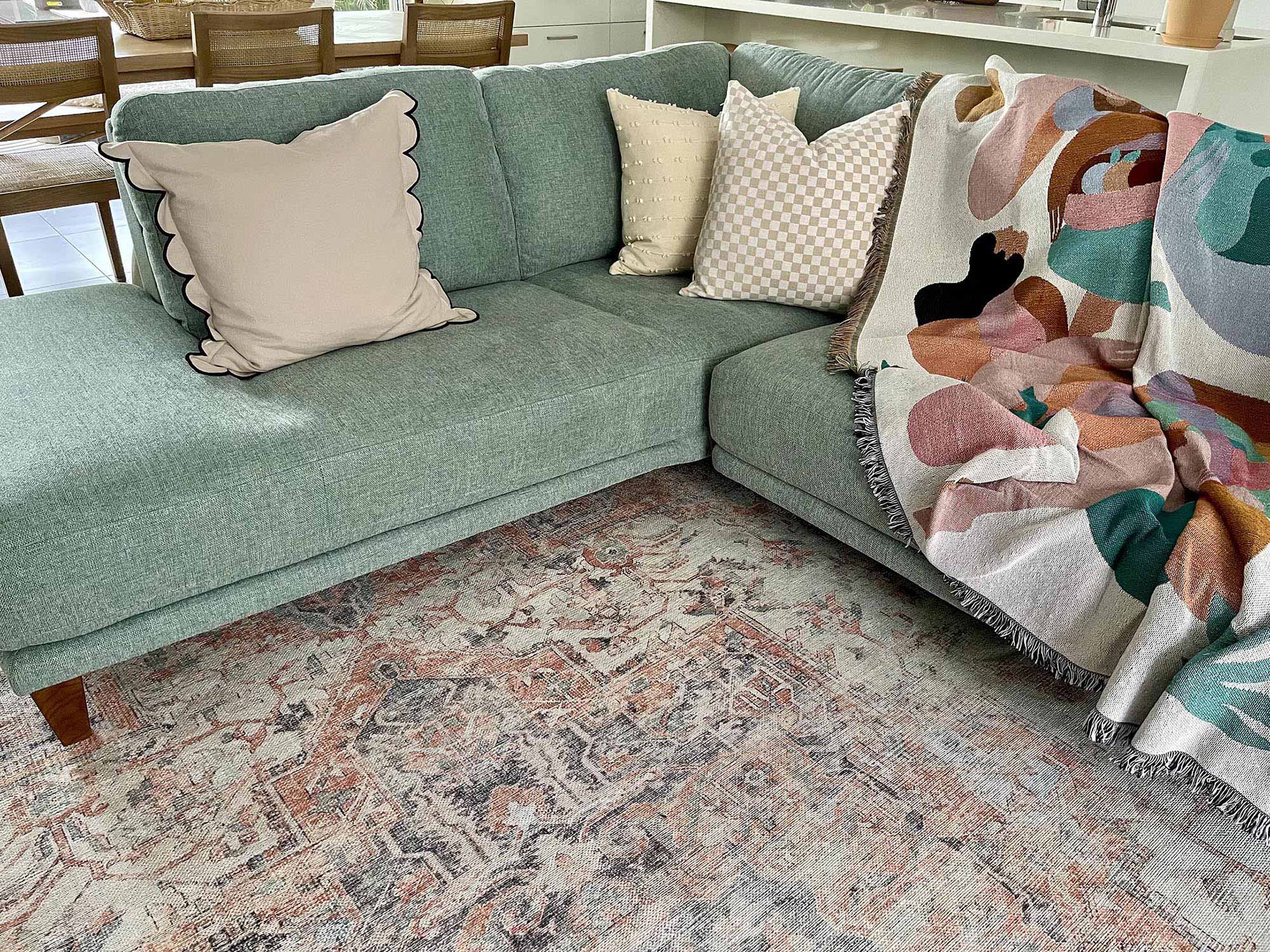 ceren orange and blue traditional distressed washable rug ceren orange and blue traditional distressed washable rug