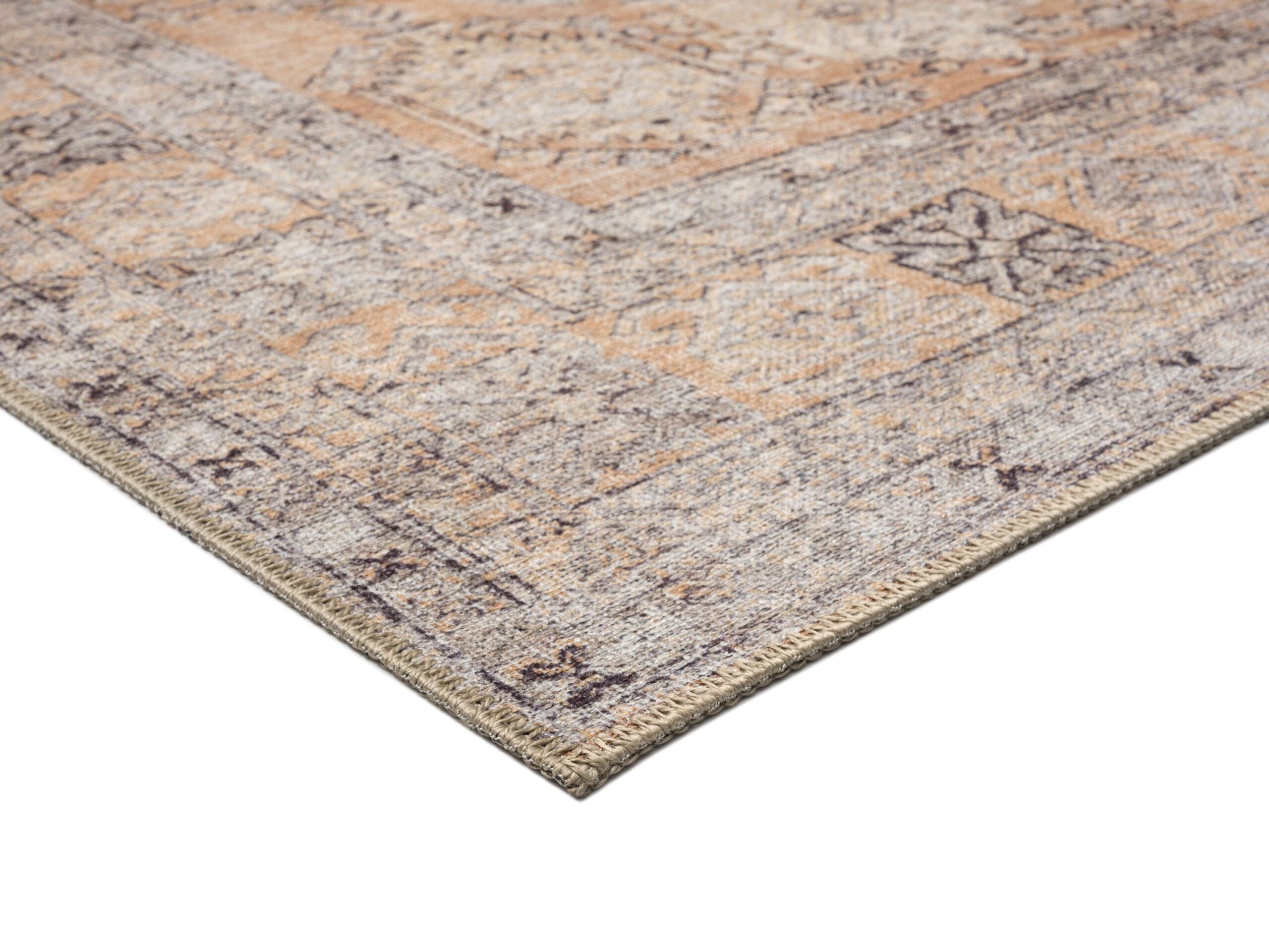 sydelle brown and grey traditional distressed washable runner rug sydelle brown and grey traditional distressed washable runner rug